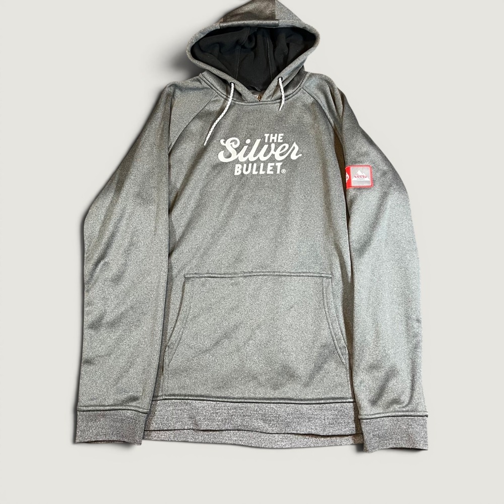 686 Coors Light The Silver Bullet Bonded Fleece Hoodie Mens XXL Gray